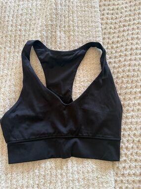 Seamless Black Racerback Wireless Sports Bralette